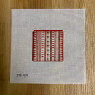 Red and Gold Square Canvas - KC Needlepoint