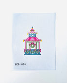 Pink Pagoda Canvas - KC Needlepoint