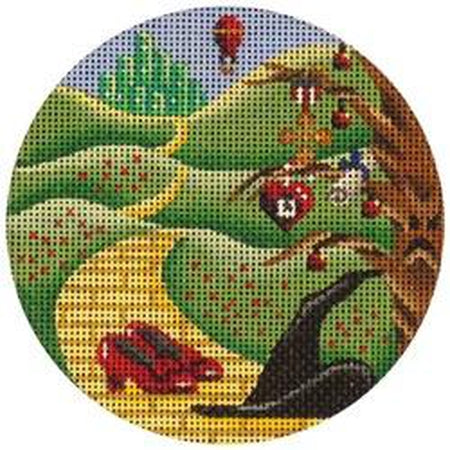 Yellow Brick Road Round Canvas - KC Needlepoint