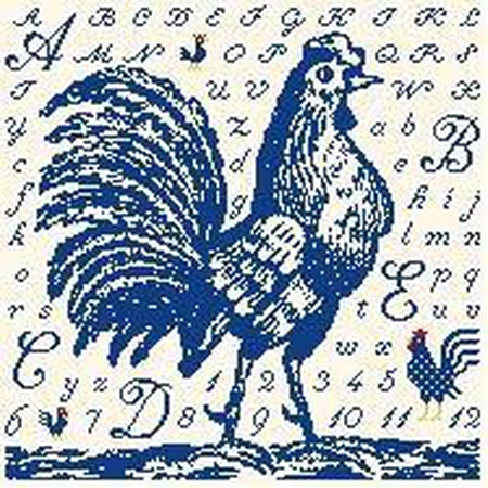 Rooster Sampler Canvas - KC Needlepoint