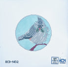 Tufted Titmouse Round Canvas - KC Needlepoint