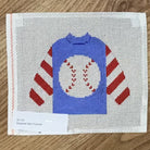 Baseball Pullover Sweater Needlepoint Canvas - KC Needlepoint