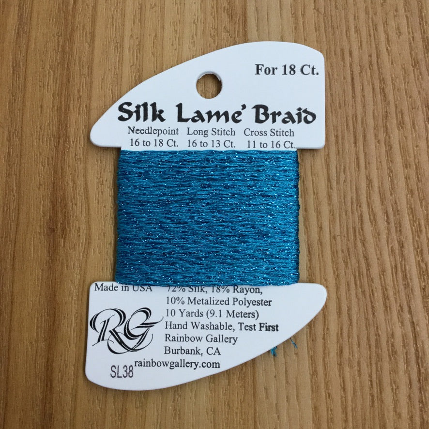Silk Lamé Braid SL38 Caribbean | KC Needlepoint