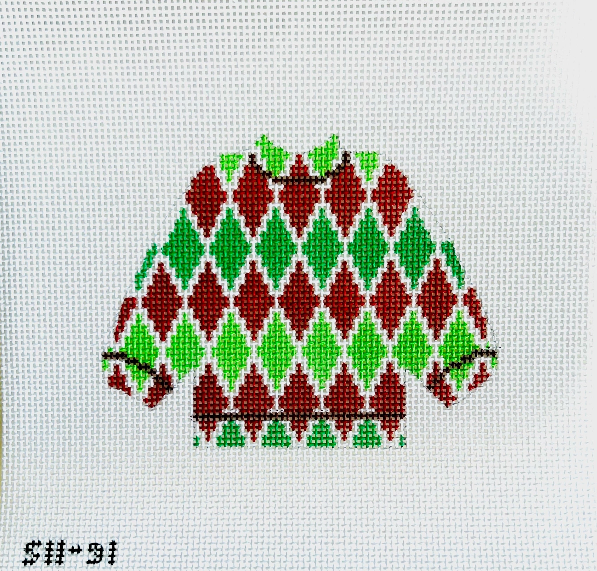 Harlequin Pullover Sweater Needlepoint Canvas - KC Needlepoint