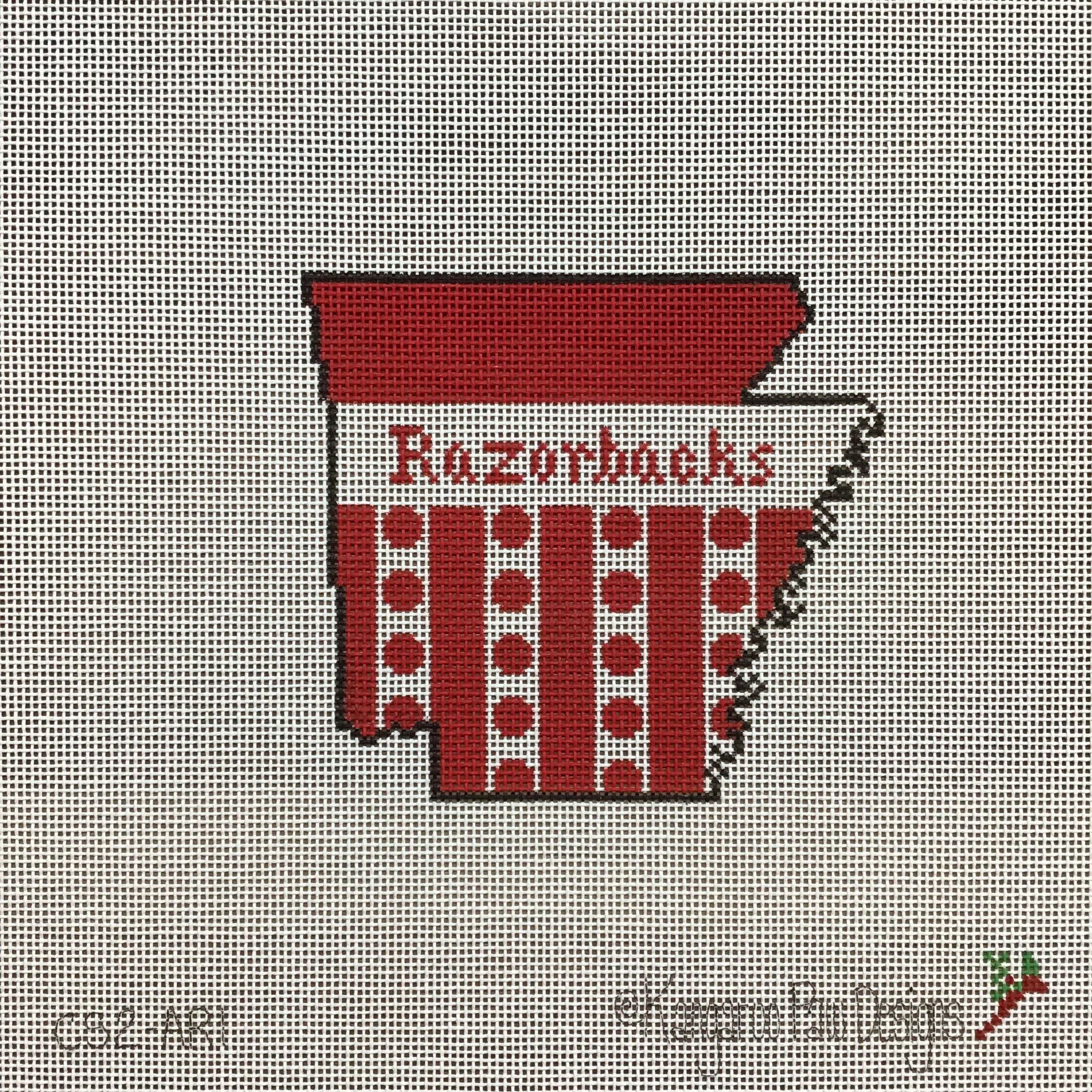 Arkansas Razorbacks Canvas - KC Needlepoint