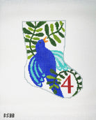 Four Calling Birds Ornament Sized Stocking Canvas - KC Needlepoint