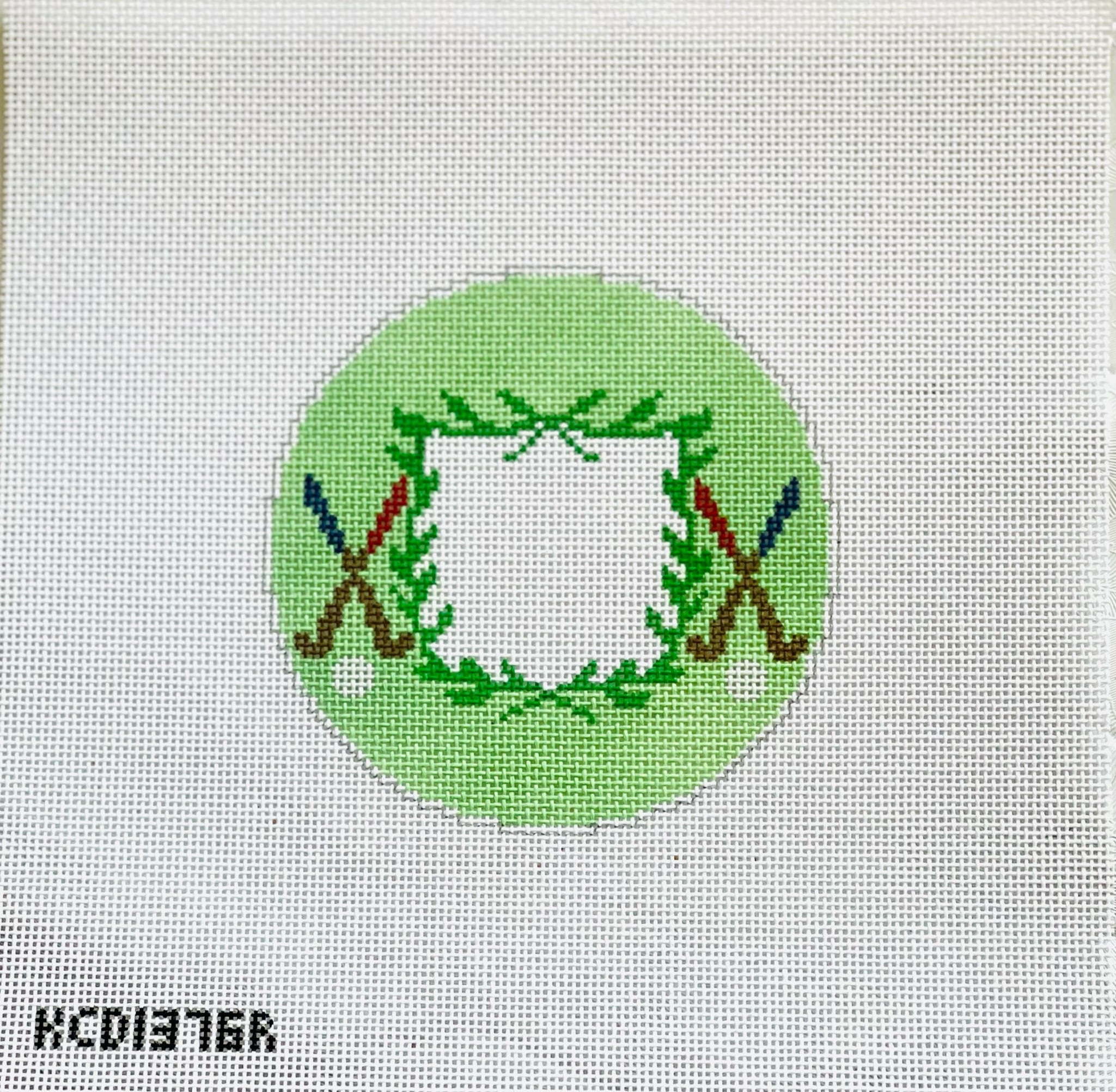 Field Hockey Crest Canvas - KC Needlepoint