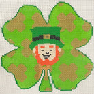 Shamrock and Leprechaun Canvas - KC Needlepoint