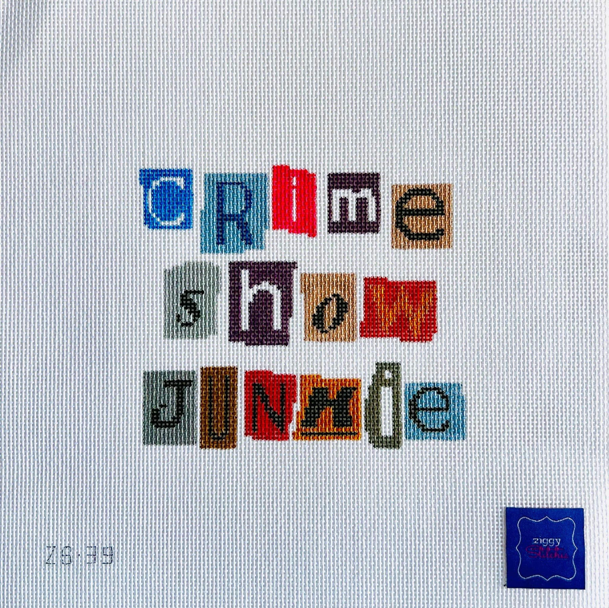 Crime Show Junkie Canvas - KC Needlepoint