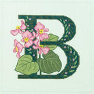 B Begonia Needlepoint Canvas - KC Needlepoint