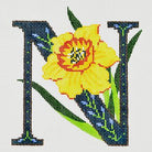 N Narcissus Needlepoint Canvas - KC Needlepoint