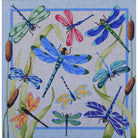 Dragonfly Pillow Canvas - KC Needlepoint