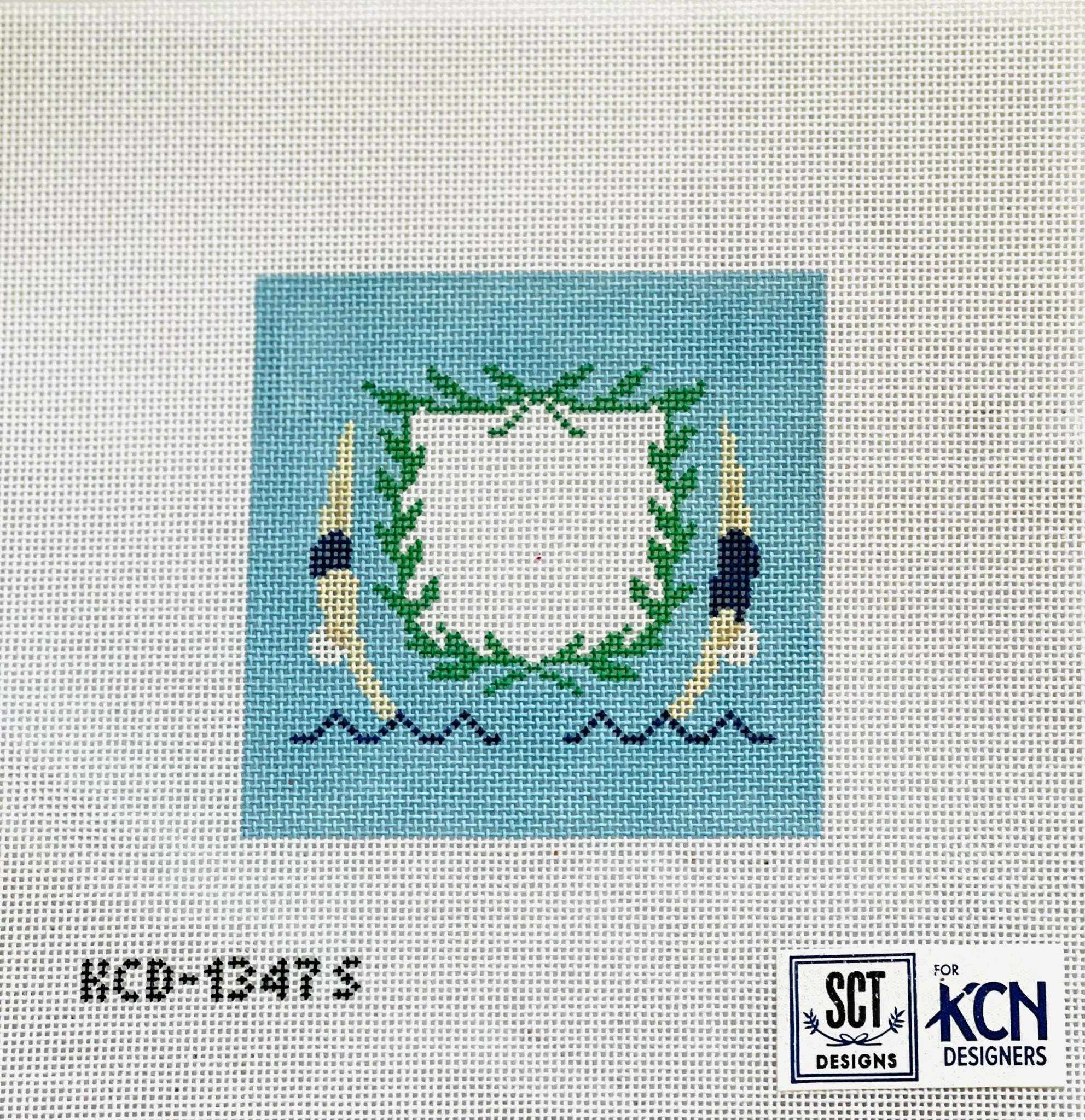 Swim/Dive Crest Canvas - KC Needlepoint