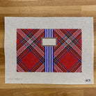 Tartan Plaid Clutch Canvas - needlepoint