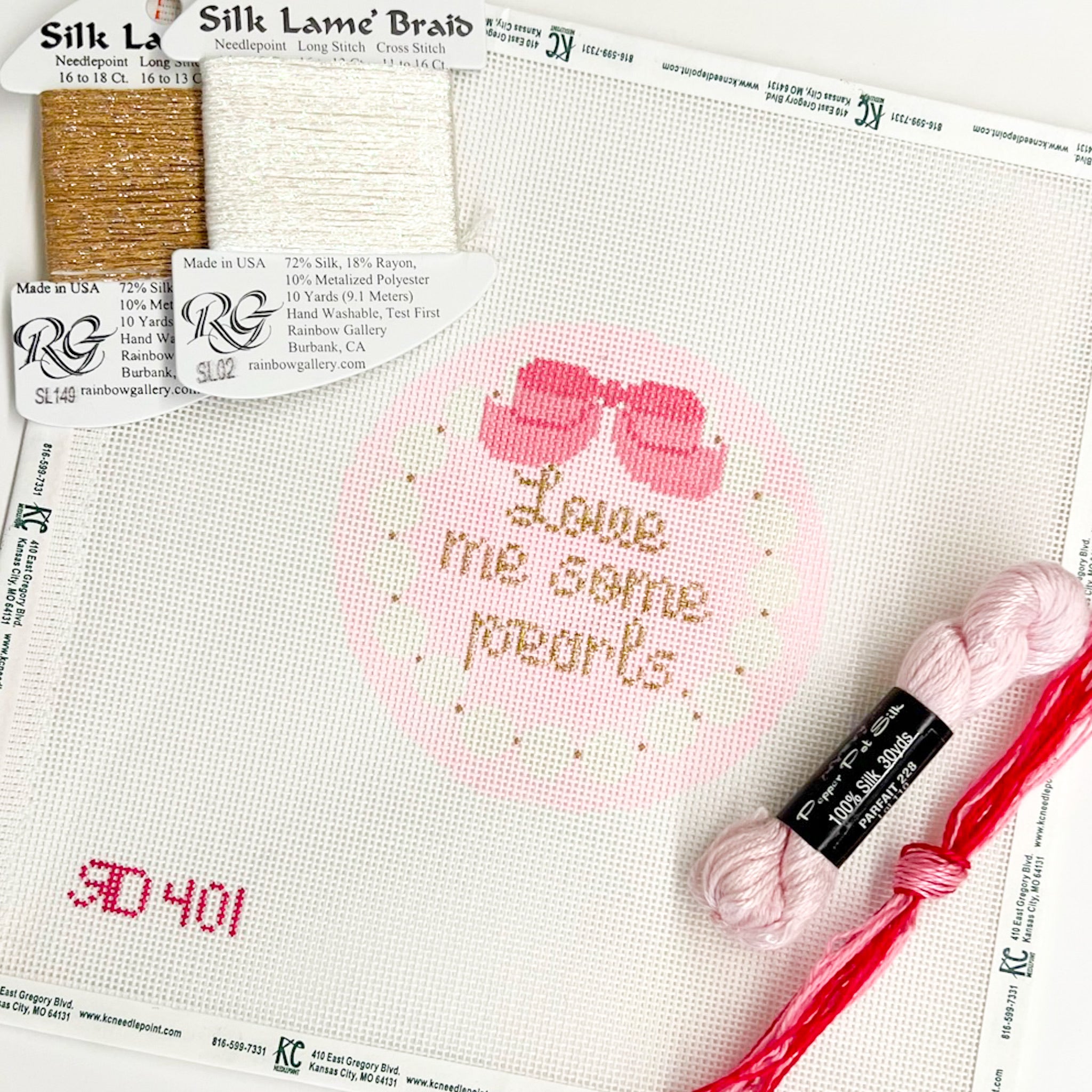 Love Me Some Pearls Kit - KC Needlepoint