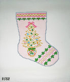 Rose Medallion Tree Ornament Sized Stocking Canvas - KC Needlepoint