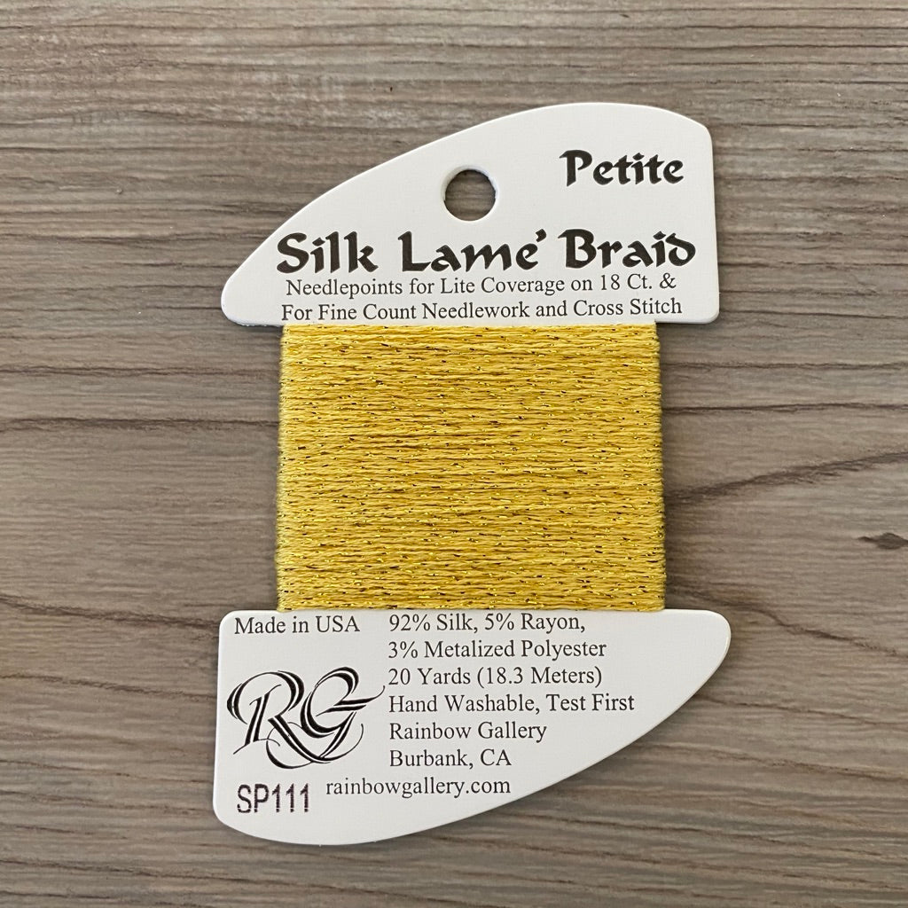 Petite Silk Lamé Braid SP111 Chardonnay - KC Needlepoint