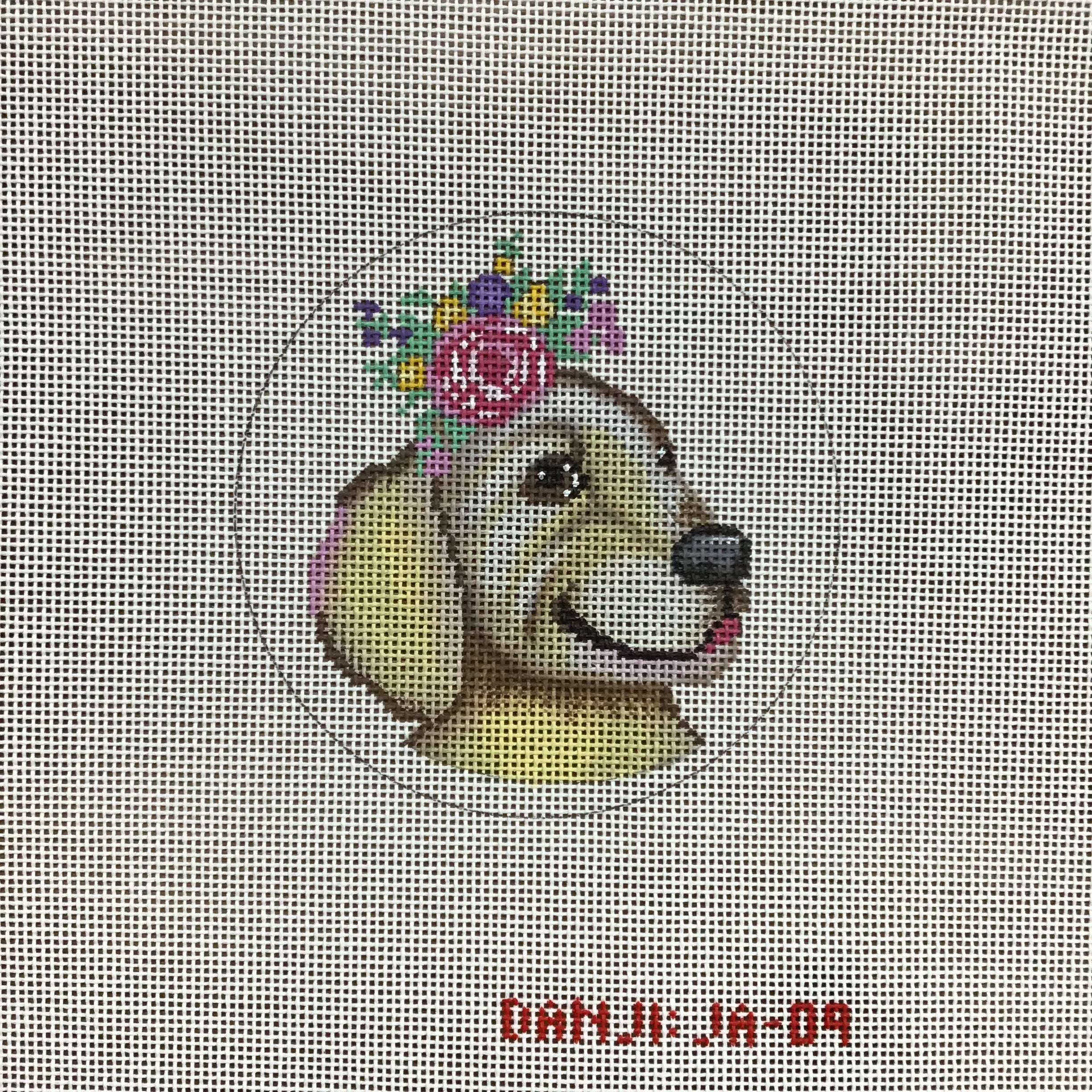 Golden Puppy Canvas - KC Needlepoint