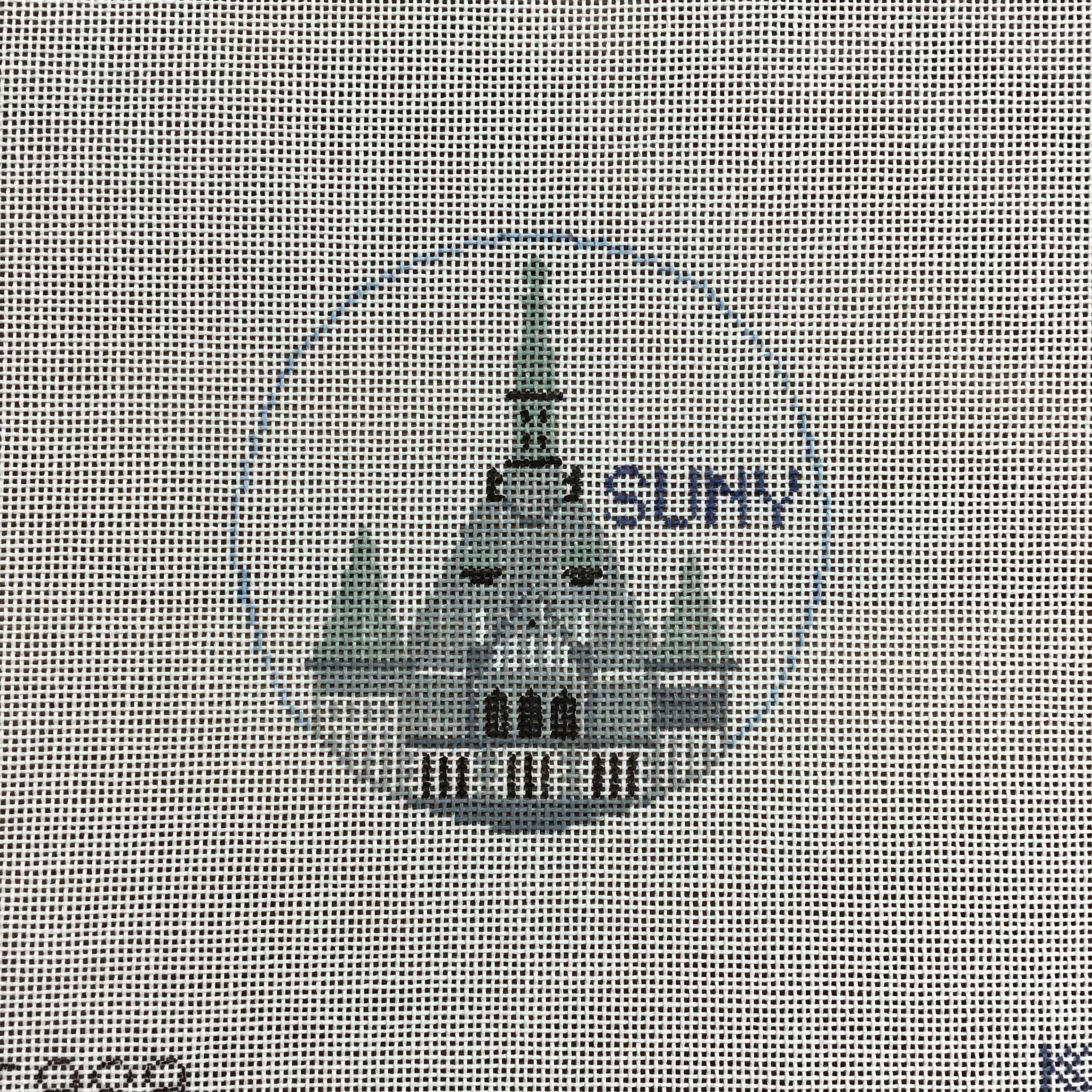 SUNY Round Canvas - KC Needlepoint