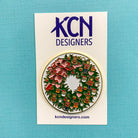 Christmas Wreath Magnet - KC Needlepoint