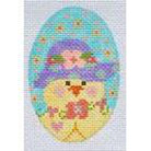 Purple Hat Chick Egg Canvas - KC Needlepoint