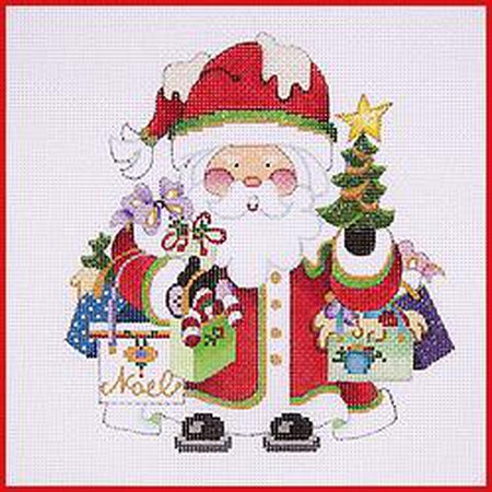 Shopping Squatty Santa Canvas - KC Needlepoint