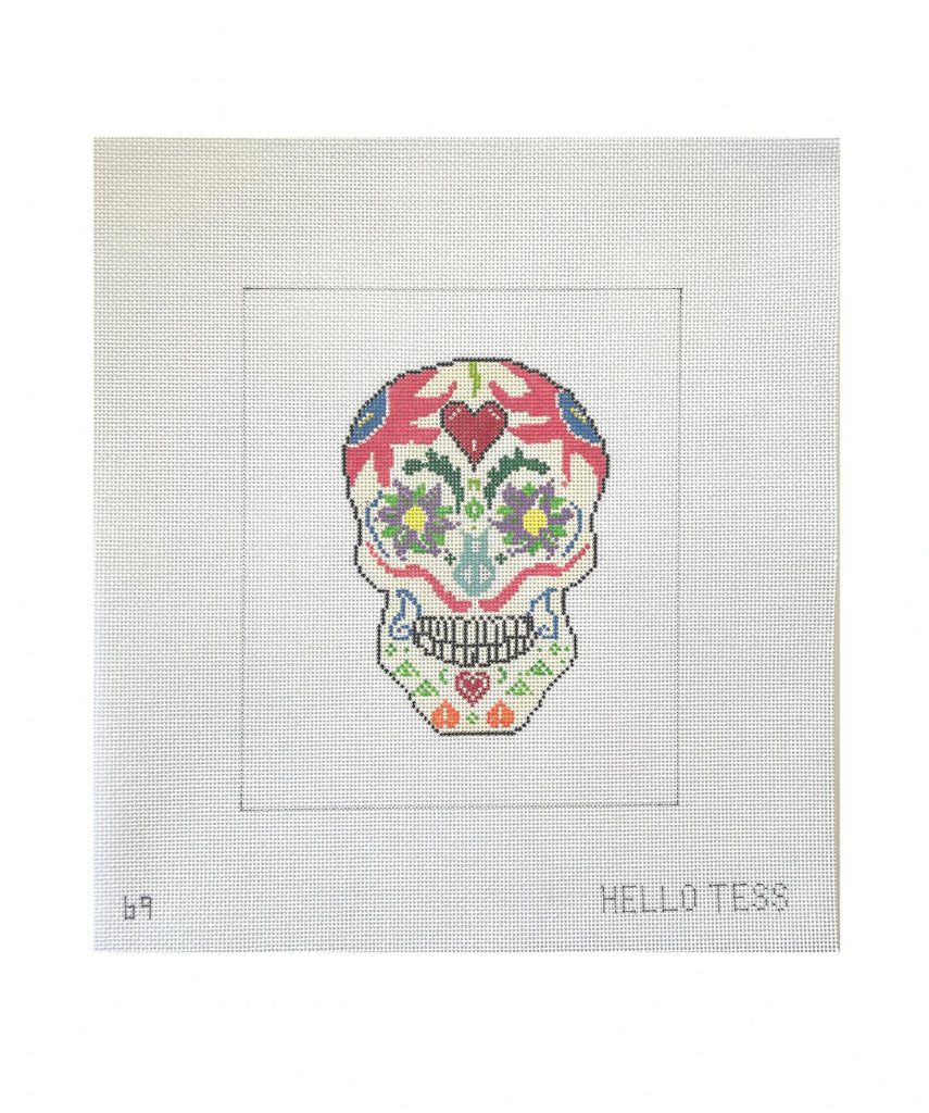 Calavera Skull Canvas - KC Needlepoint