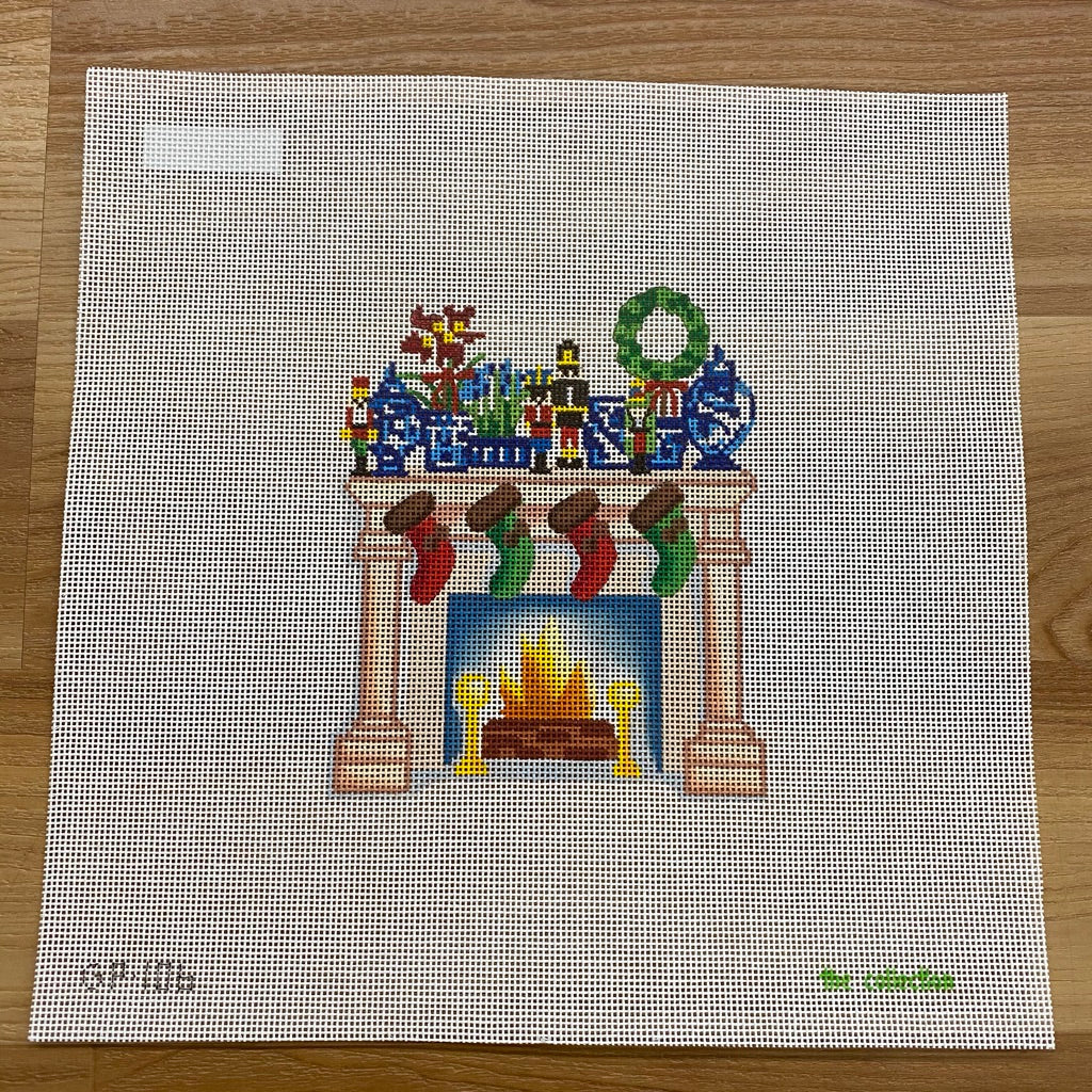 Fireplace Canvas - needlepoint