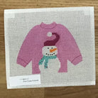 Pink Frosty Pullover Sweater Needlepoint Canvas - KC Needlepoint