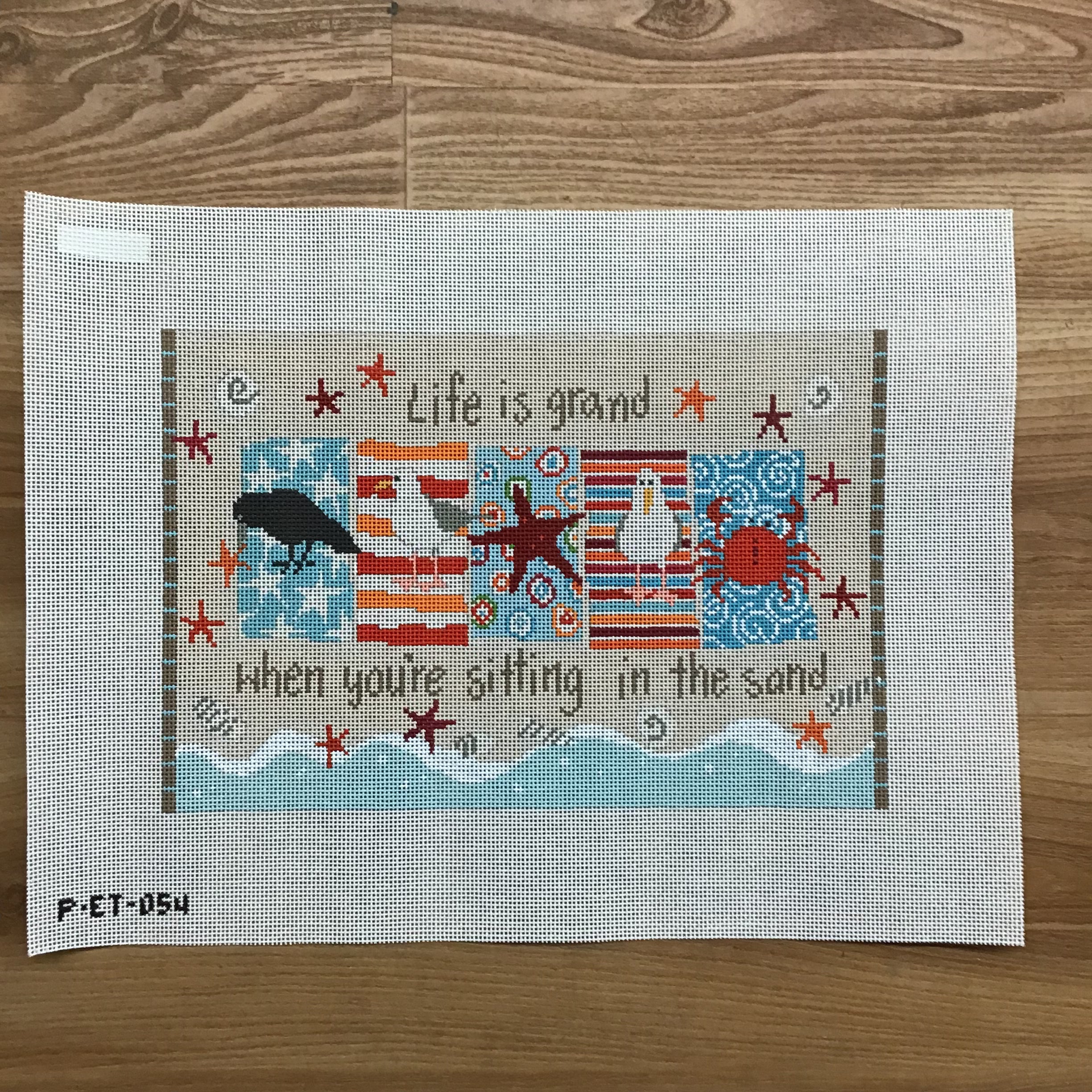 Beach Day Canvas - KC Needlepoint