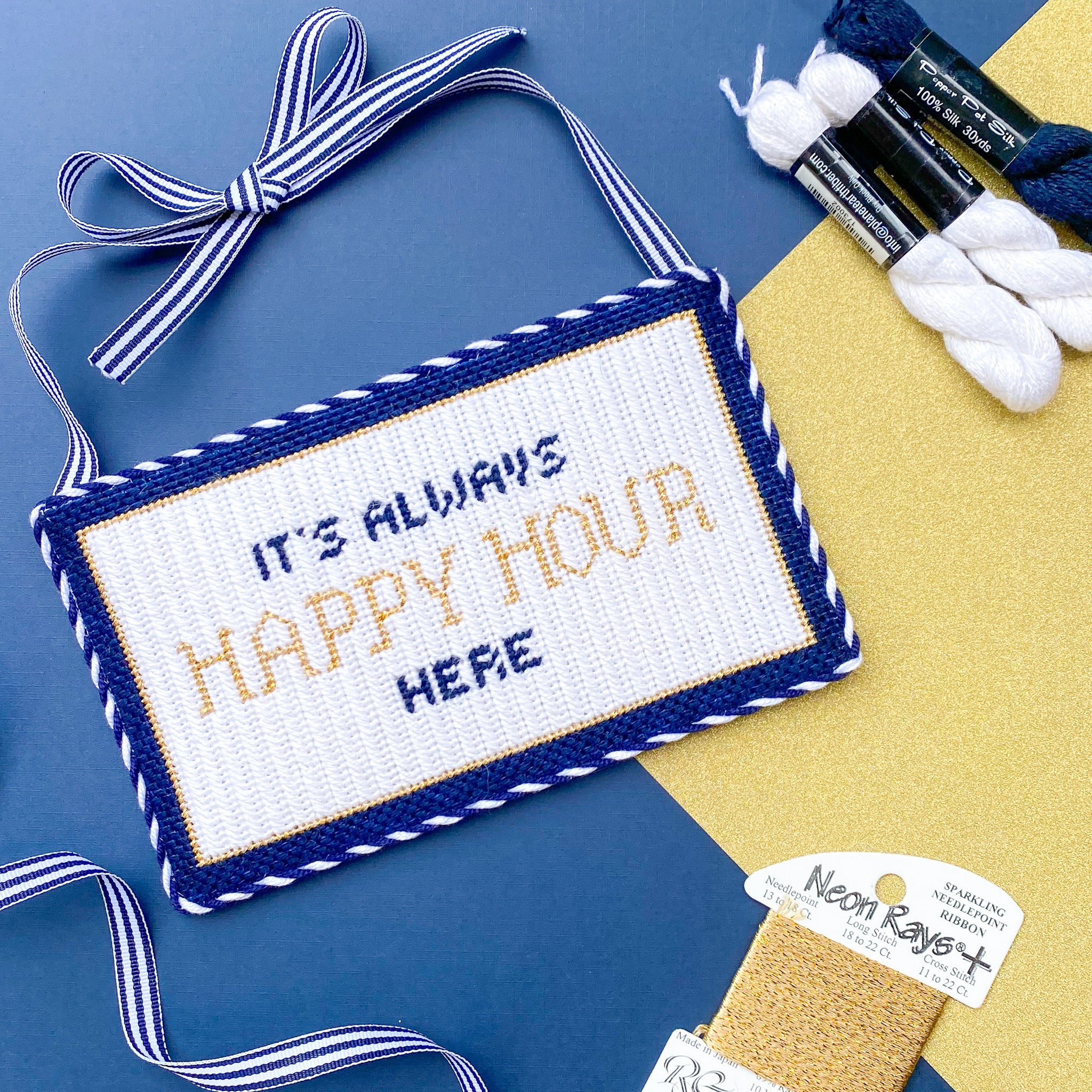 It's Always Happy Hour Here Kit - KC Needlepoint