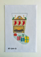 Fireplace Stocking Canvas - KC Needlepoint