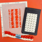 Orange Stripes Eyeglass Case Kit - KC Needlepoint