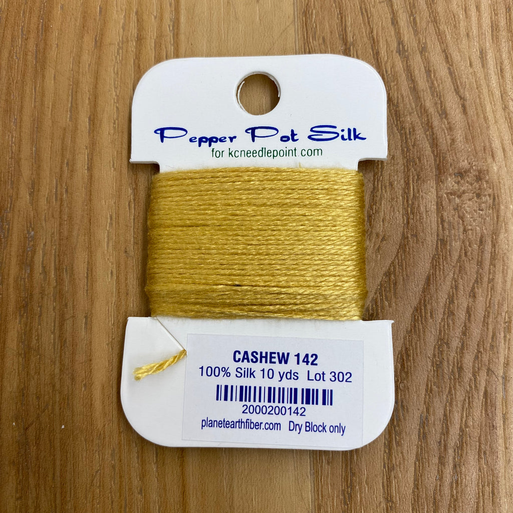 Pepper Pot Silk Card 142 Cashew - KC Needlepoint