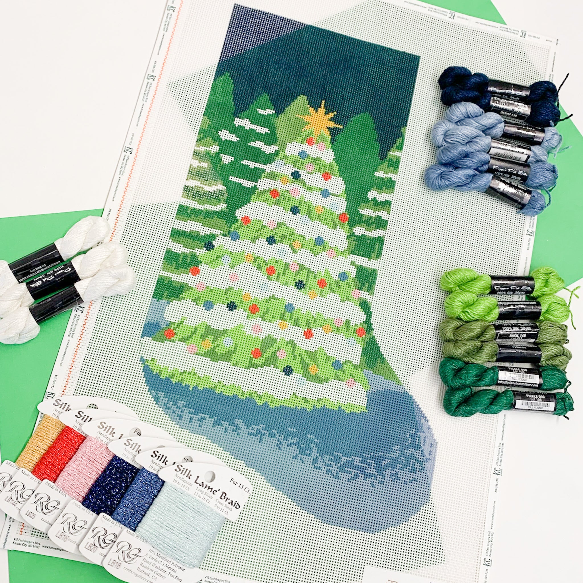 Stocking - Nativity hand-painted needlepoint stitching canvas, Needlepoint  Canvases & Threads