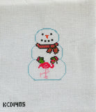 Snowman with Flamingo Canvas - KC Needlepoint