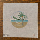 St. Croix Travel Round Canvas - needlepoint