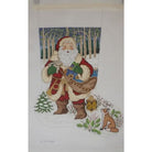 Santa with Fox Christmas Stocking - KC Needlepoint