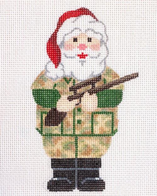 Sport Santa Hunting Canvas - KC Needlepoint