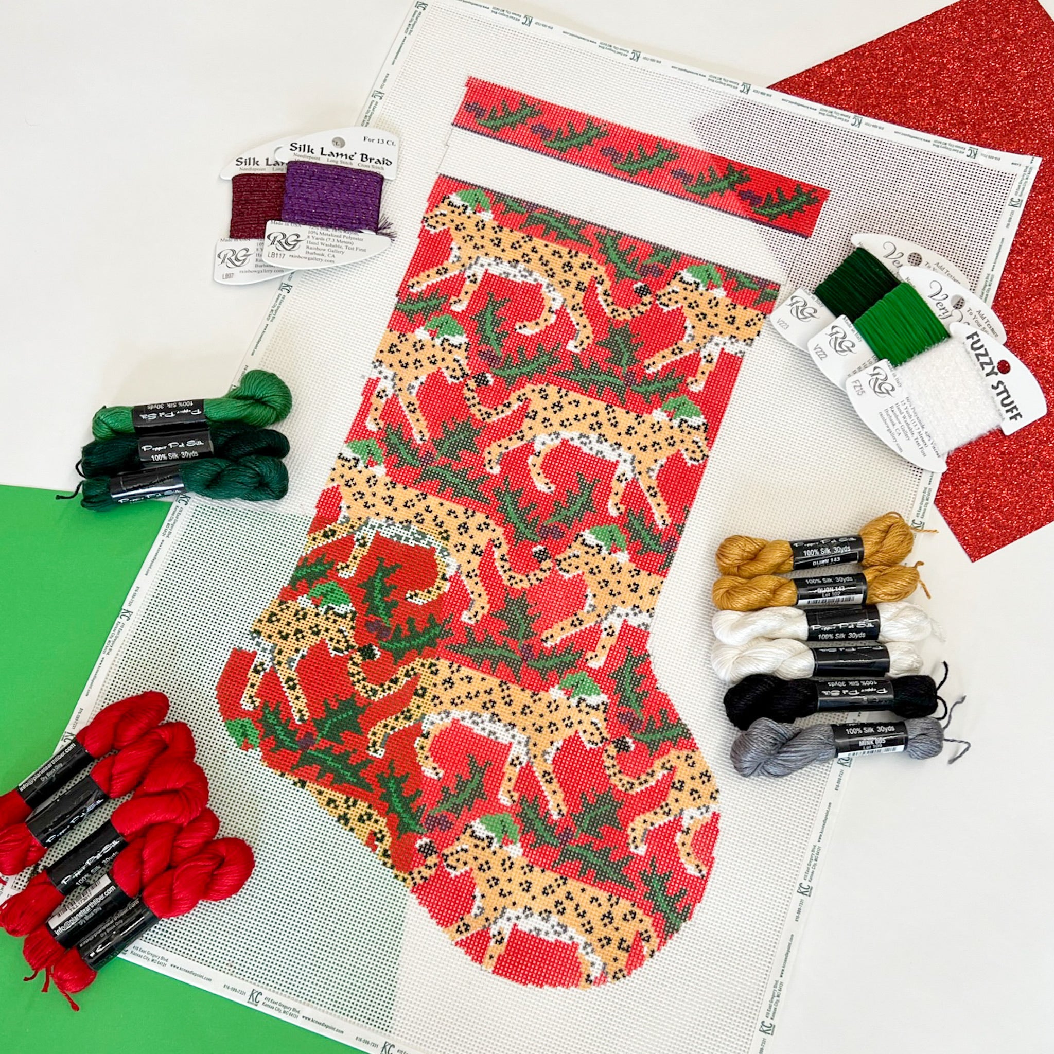 Personalized Needlepoint Christmas Stocking DIY Kit