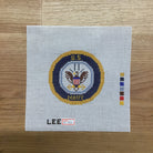 Navy Round Needlepoint Canvas - KC Needlepoint