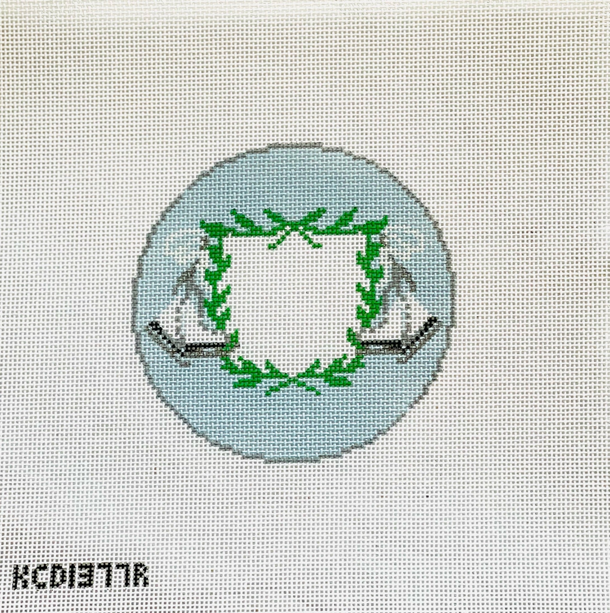 Figure Skating Crest Canvas - KC Needlepoint