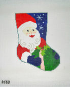 Ho Ho Ho Santa Ornament Sized Stocking Canvas - KC Needlepoint