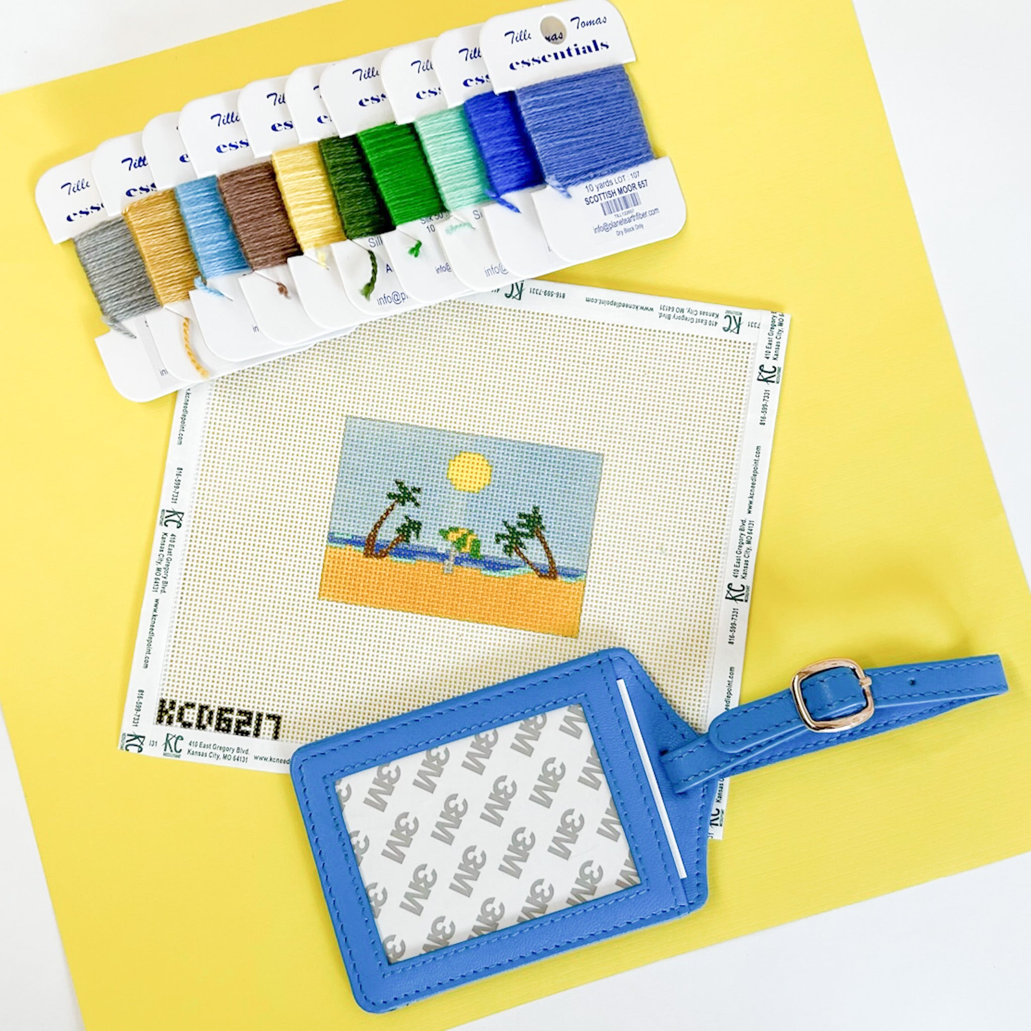 Beach Luggage Tag Kit - KC Needlepoint