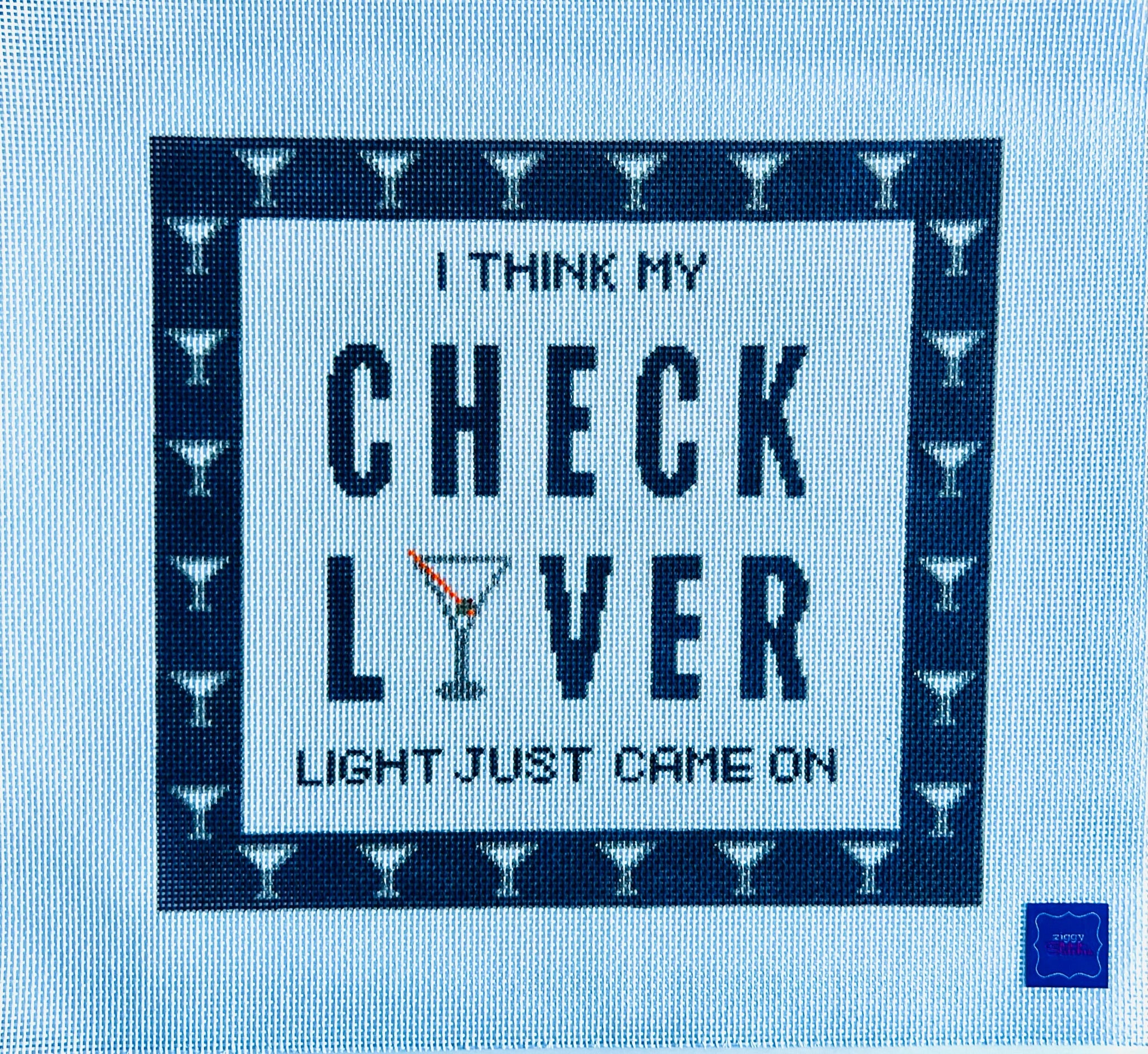 Check Liver Canvas - KC Needlepoint