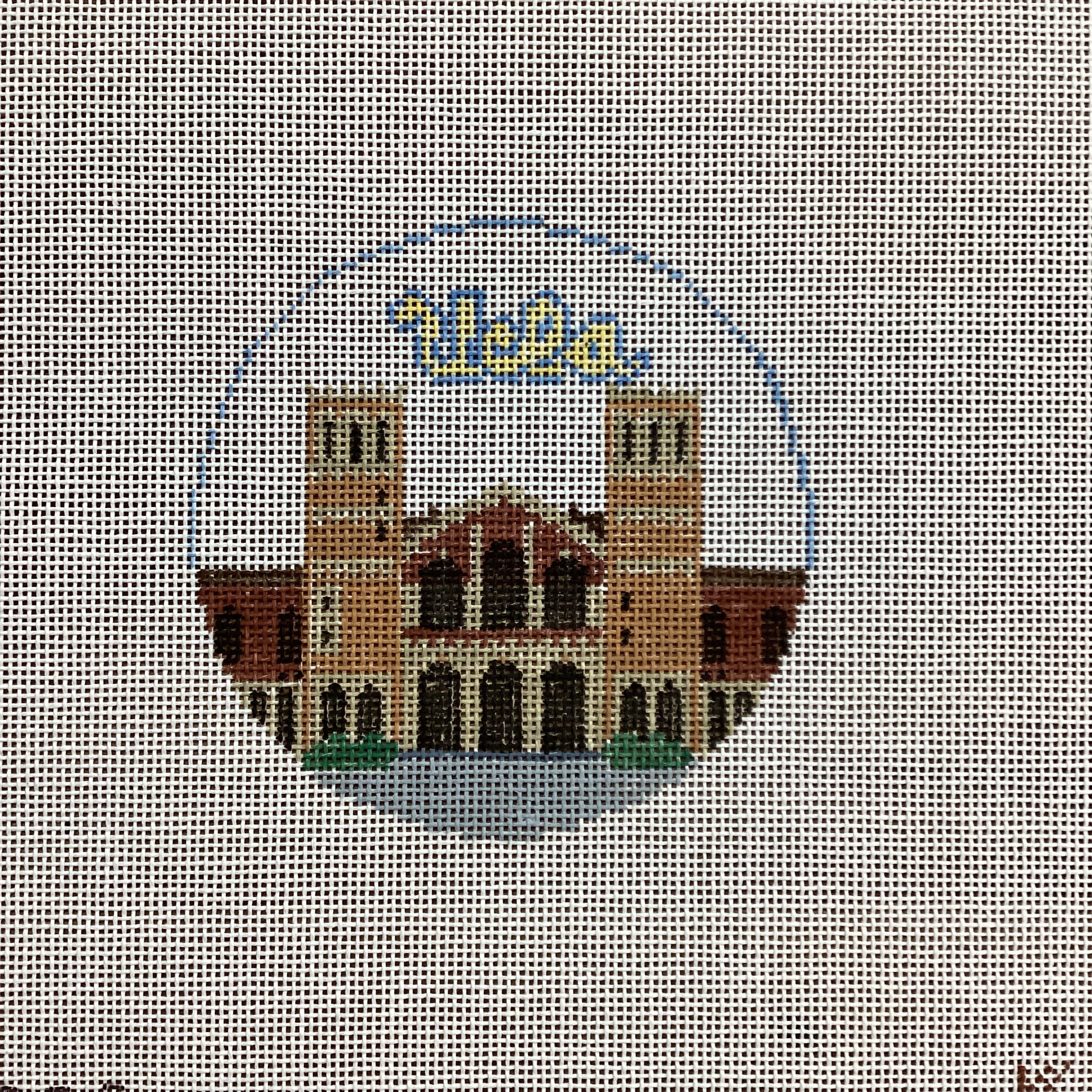 UCLA Round Canvas - KC Needlepoint