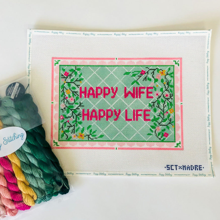 Beginner Needlepoint Kit - Lovely Day - Stitched Modern