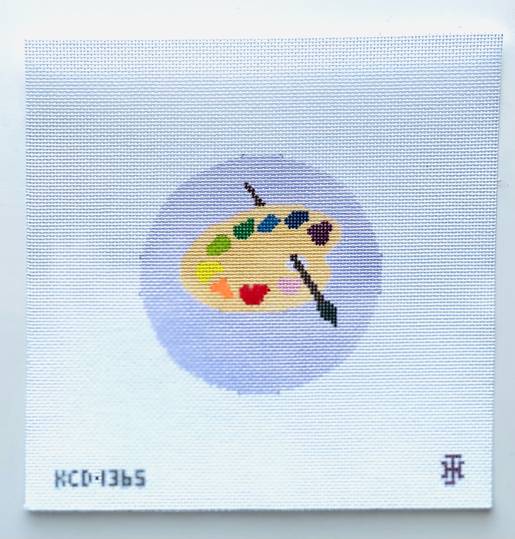 Artist's Palette Ornament Canvas - KC Needlepoint