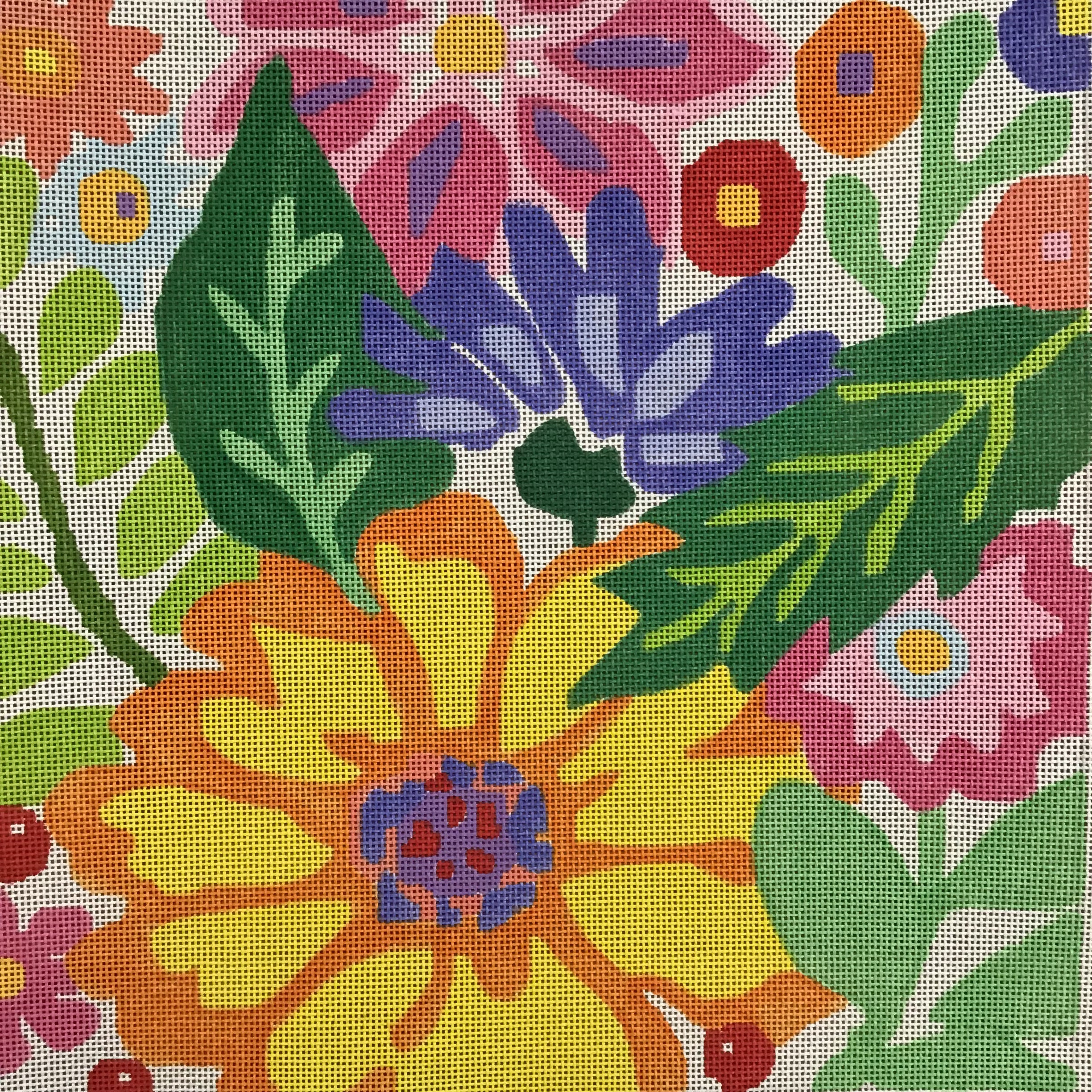 Large Fantasy Garden #2 Canvas - KC Needlepoint