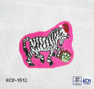 Holiday Zebra Ornament Canvas - KC Needlepoint